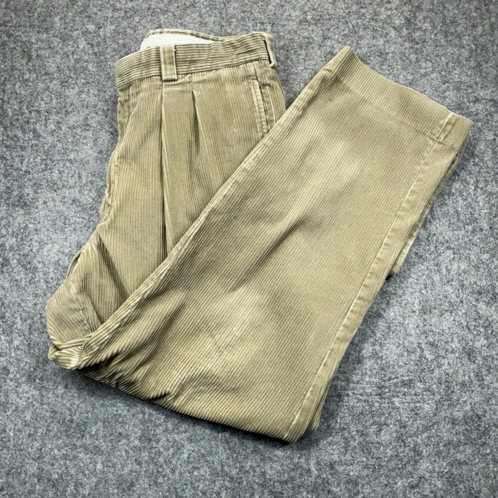 Vintage LL Bean‎ Corduroy Pants Men's 36x28 Tan Khaki Chino 90s Reg Fit